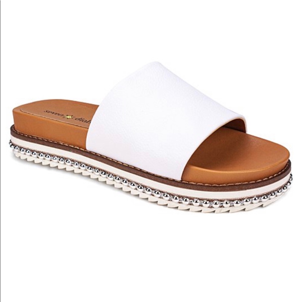 White Embellished Baywood Sandal